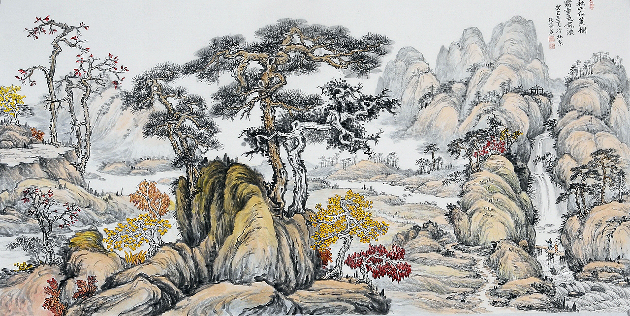 老师张胜英山水画（图ZMTM4MzYxMTcy） - 绘画 - 站酷设计师阻尼原创素材 - 站酷ZCOOL