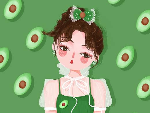 水果系列插画头像