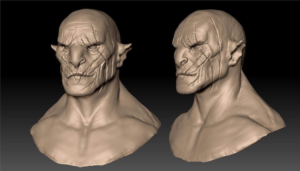 霍比特人 兽人 阿索格头雕