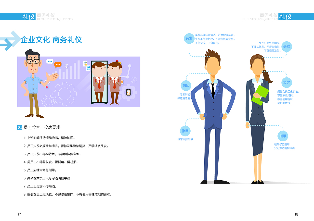 企业文化手册 画册 员工手册 仪容仪表 行为举止 内刊 折页