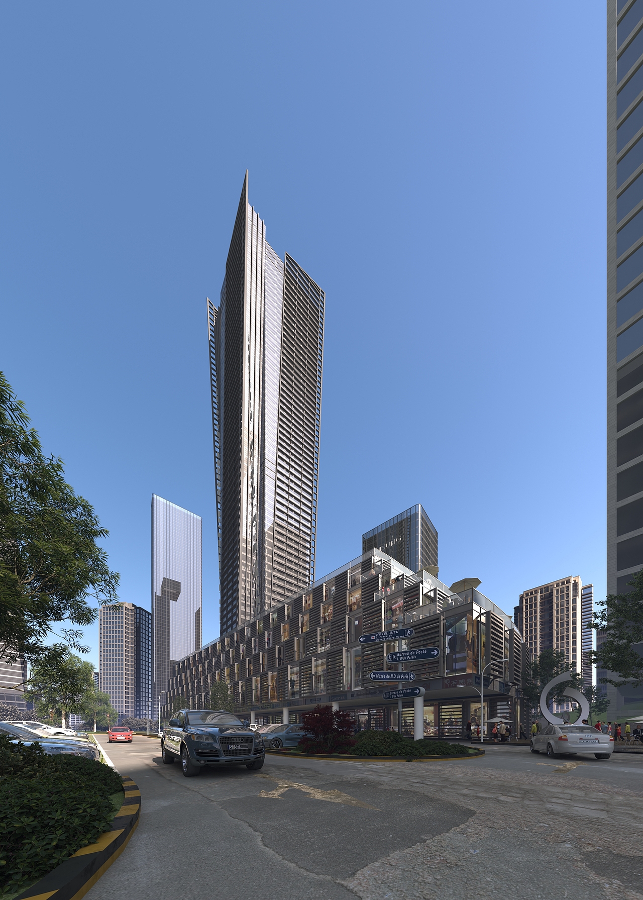 日景室外效果图-材质灯光渲染练习创作47粉丝62869深圳 | 设计爱好者