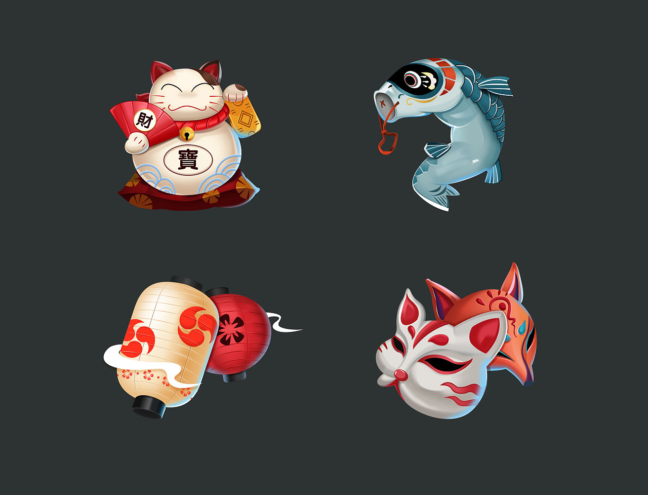 日式和风图标临摹练习