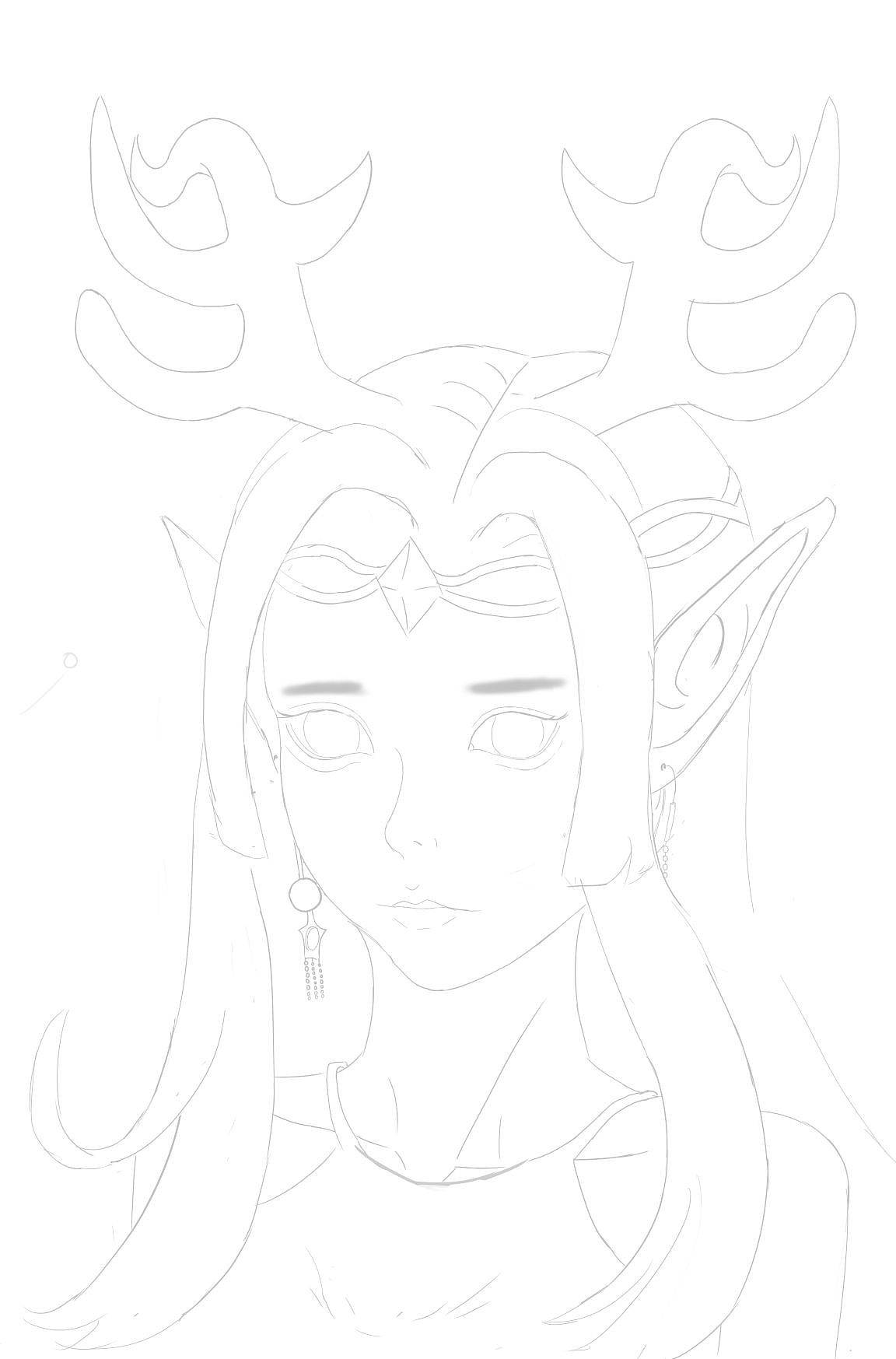 今天突发灵感，创造了这个头像《森林之女》