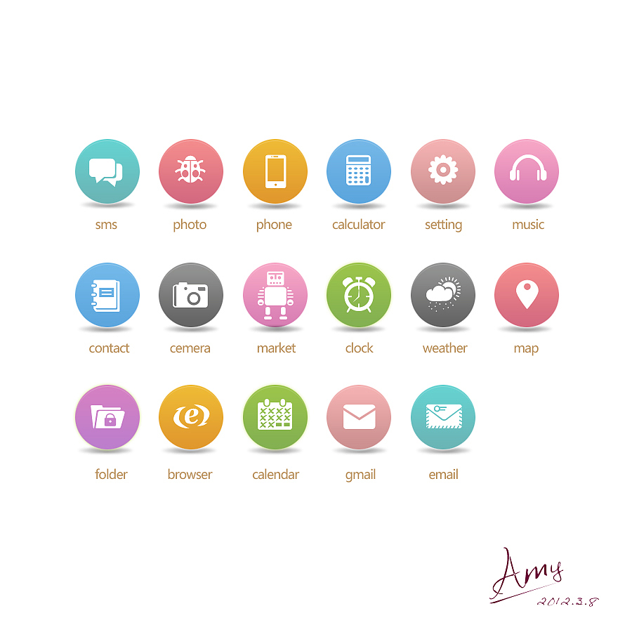 手机图标（图ZNTE1NTEwMA==） - 图标 - 站酷设计师IamAmy原创素材 - 站酷ZCOOL