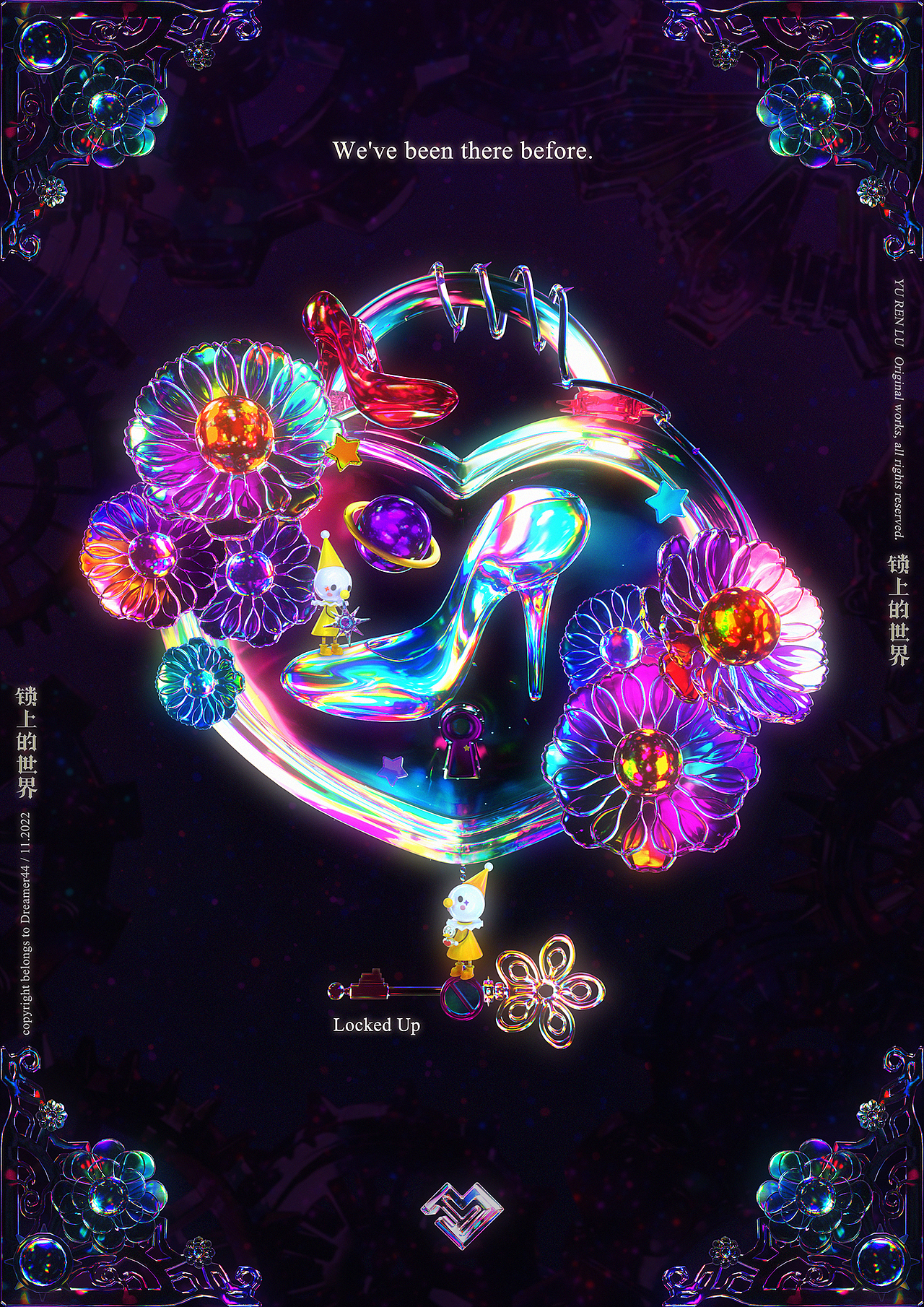 三维插画——锁上的世界（图ZMzI0NzI0NDc2） - 艺术插画 - 站酷设计师dreamer44原创素材 - 站酷ZCOOL