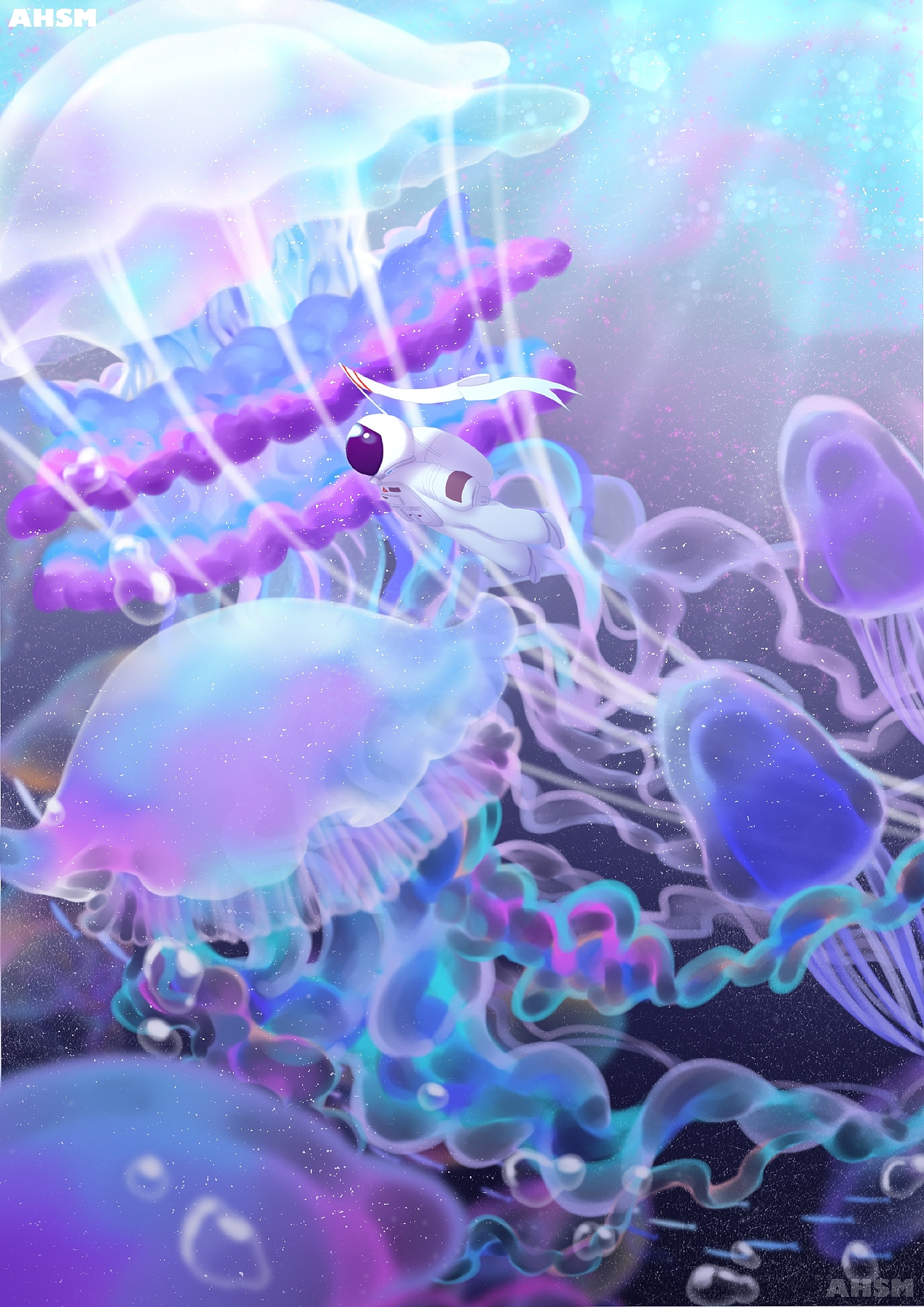 宇航员插画（图ZMjEzOTU5MzA0） - 商业插画 - 站酷设计师黯煌水母原创素材 - 站酷ZCOOL