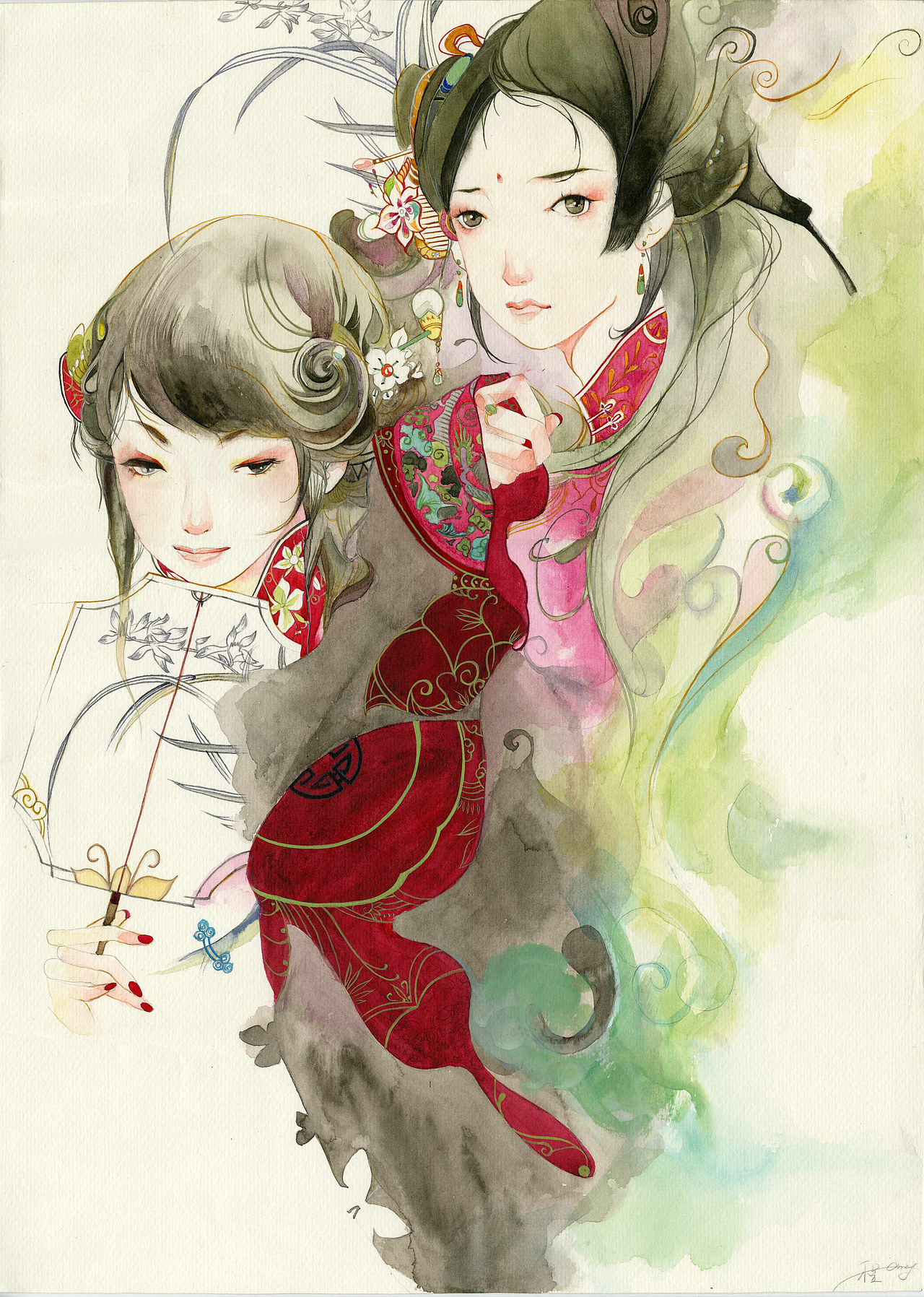 水彩插画（图ZMTY3OTk0MA==） - 其他 - 站酷设计师橙子0923原创素材 - 站酷ZCOOL