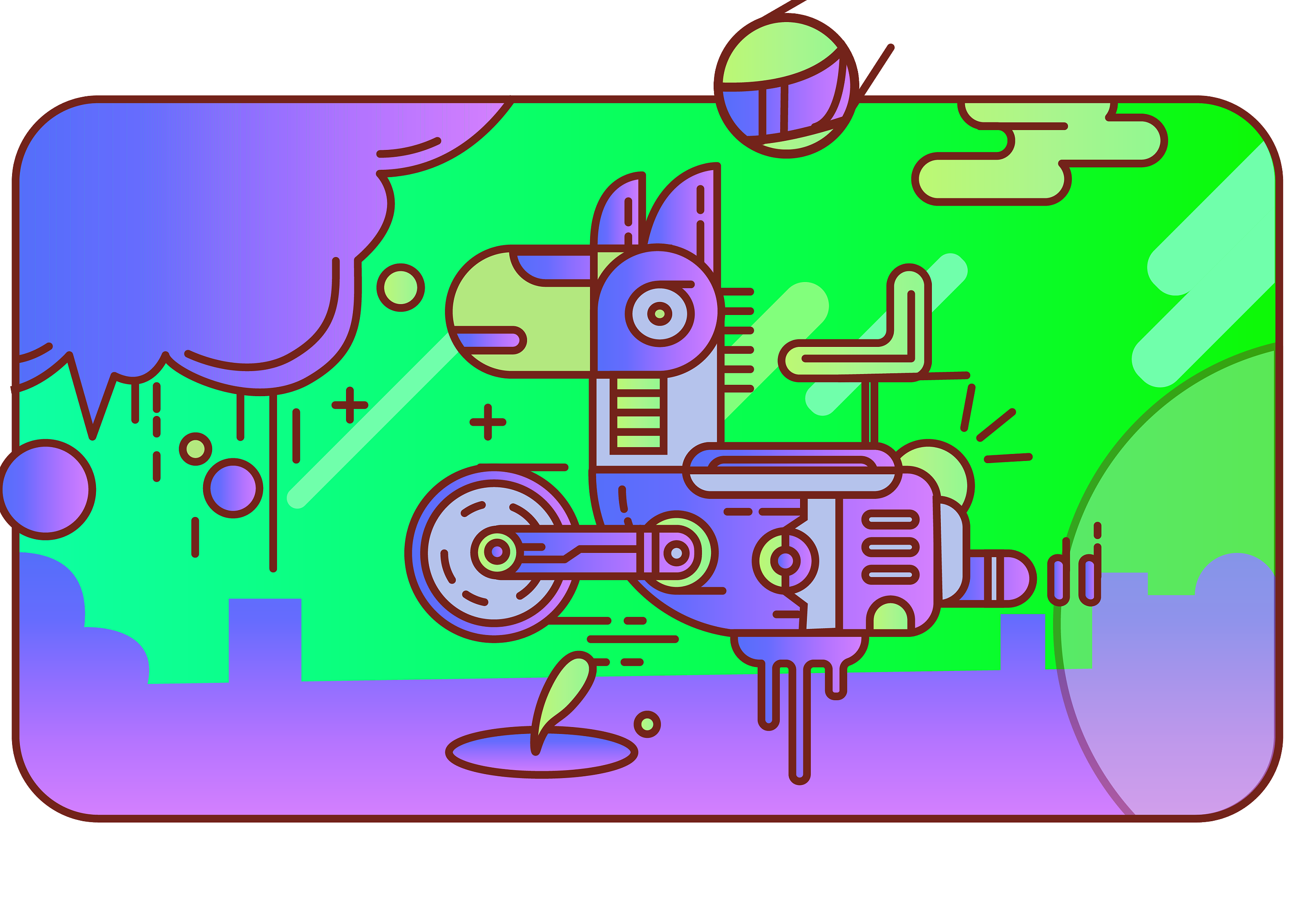 描边插画
