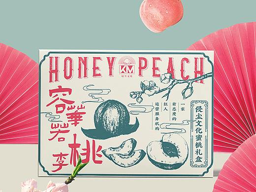 水蜜桃国潮礼盒包装设计