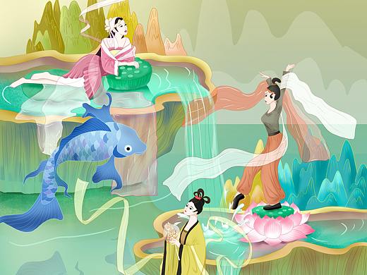 瑶池七仙女插画2