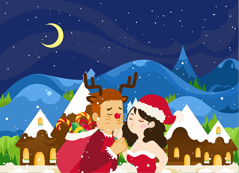 一路亲到底系列延续插画（图ZMjE3MzQ1ODQ4） - 创作习作 - 站酷设计师花花白日梦原创素材 - 站酷ZCOOL