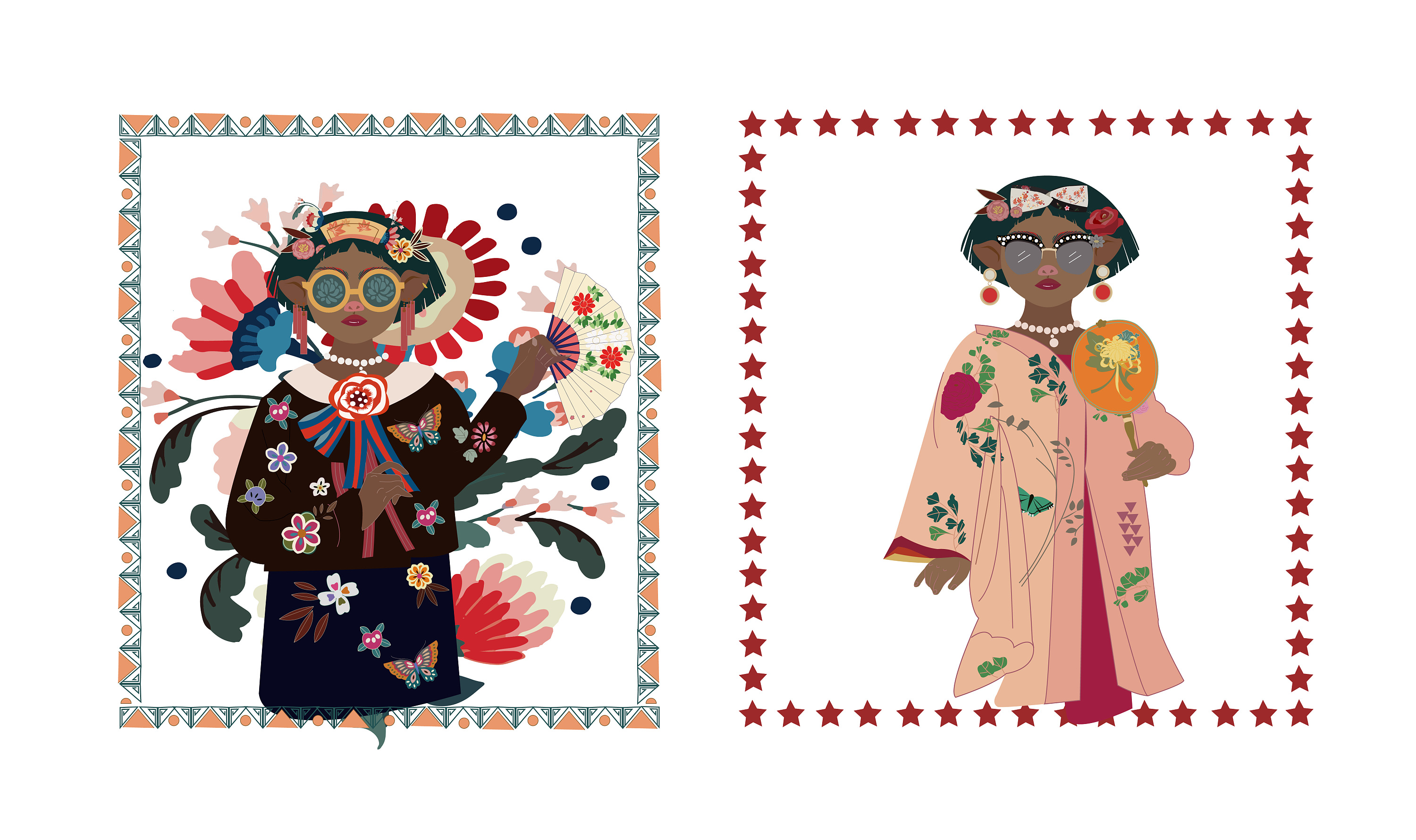 品牌插画-gucci虚拟联名