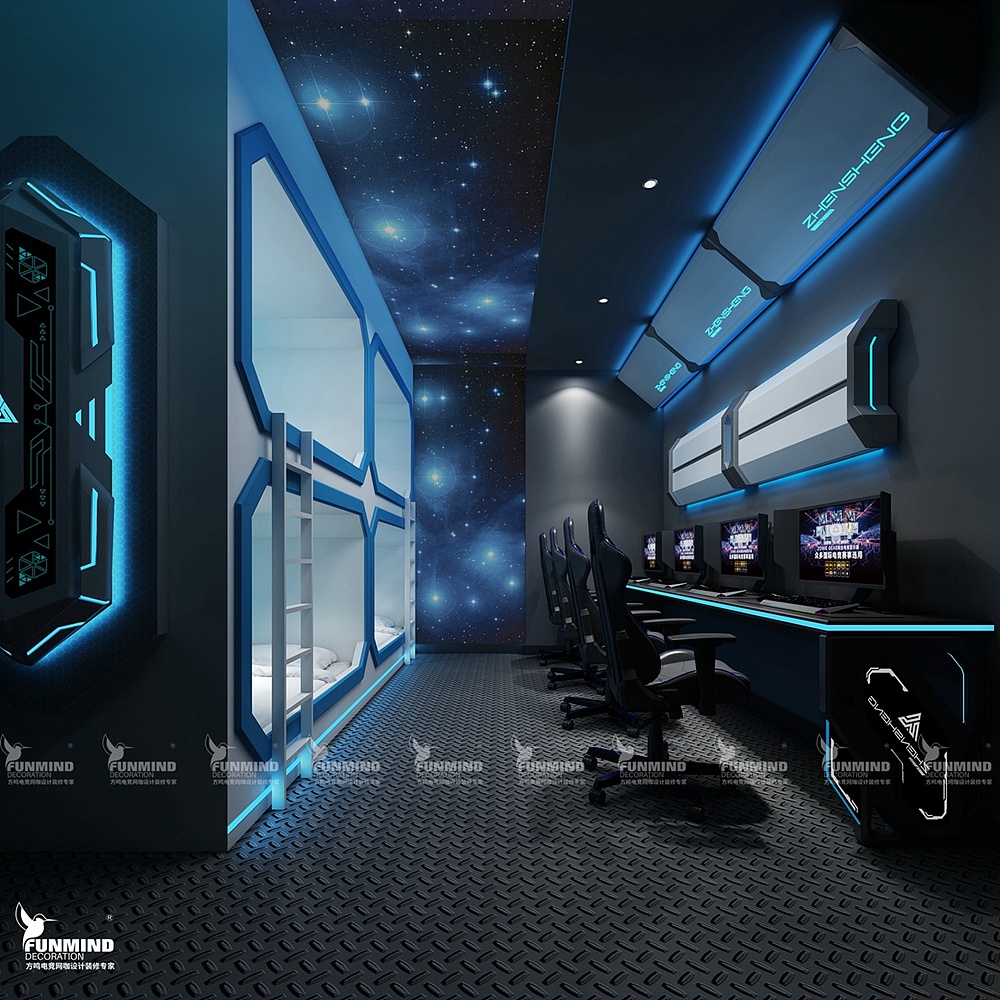 1300平米电竞酒店,电竞馆,电竞泛娱乐综合体设计装修