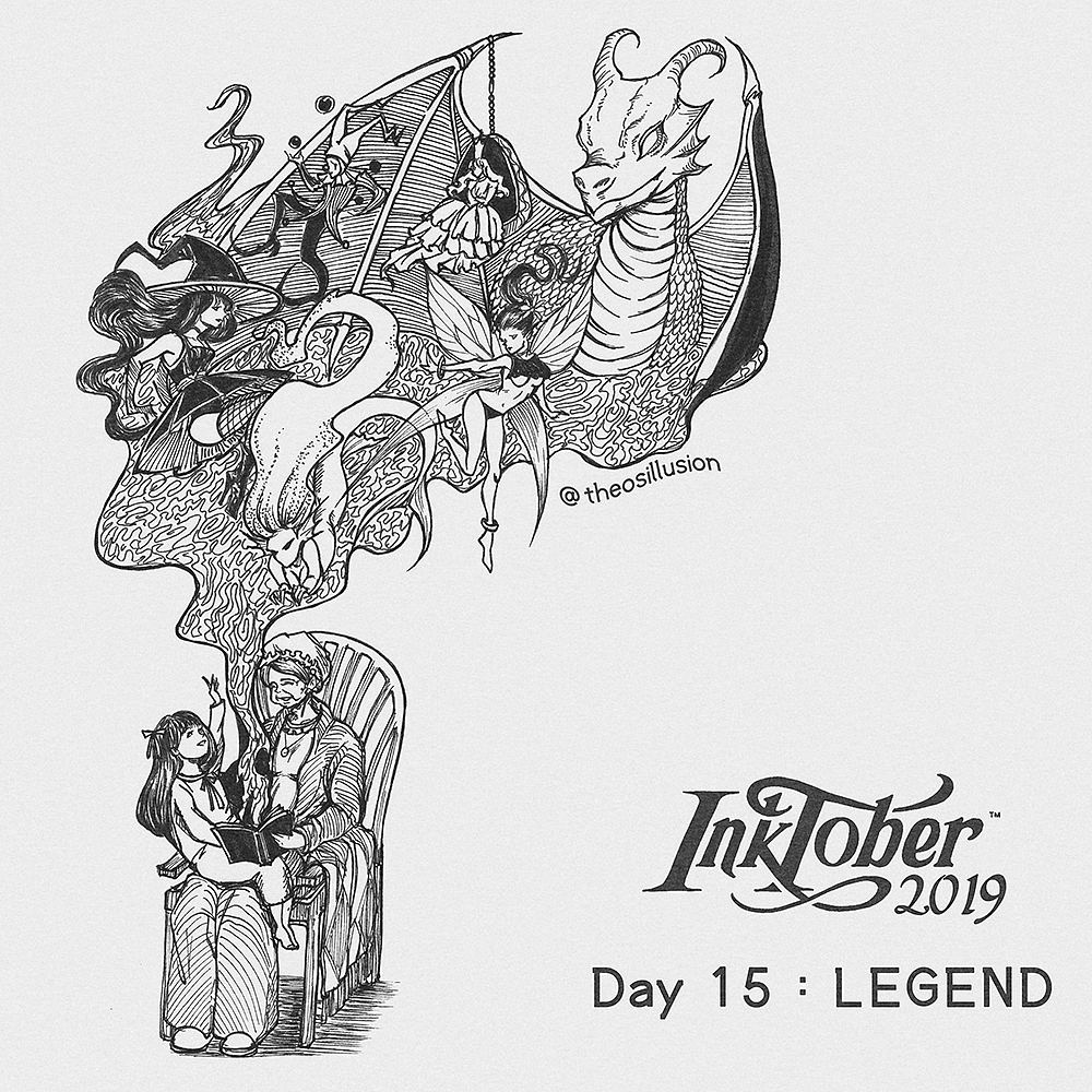 Inktober 2019（图ZMTgwNjUyMjU2） - 创作习作 - 站酷设计师THEOSILLUSION原创素材 - 站酷ZCOOL