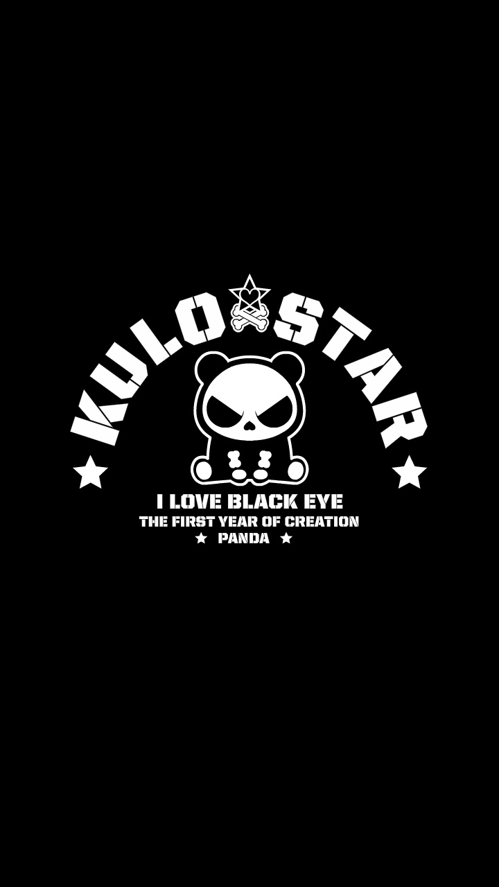 hi black eye(kulo star)潮牌熊猫系列插画