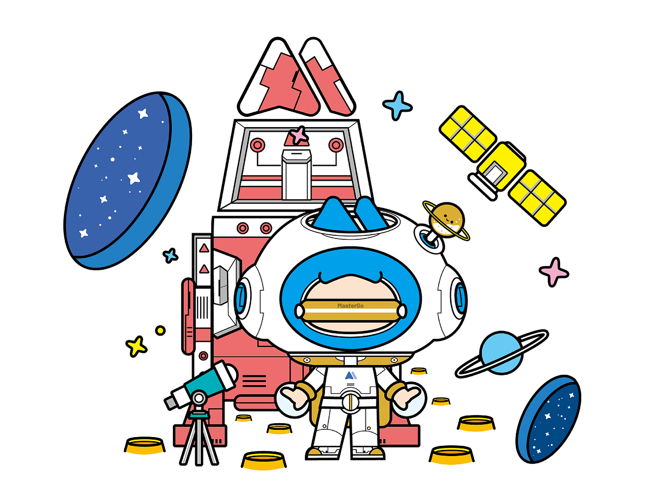 mastergo ip卡通形象设计---科技小m