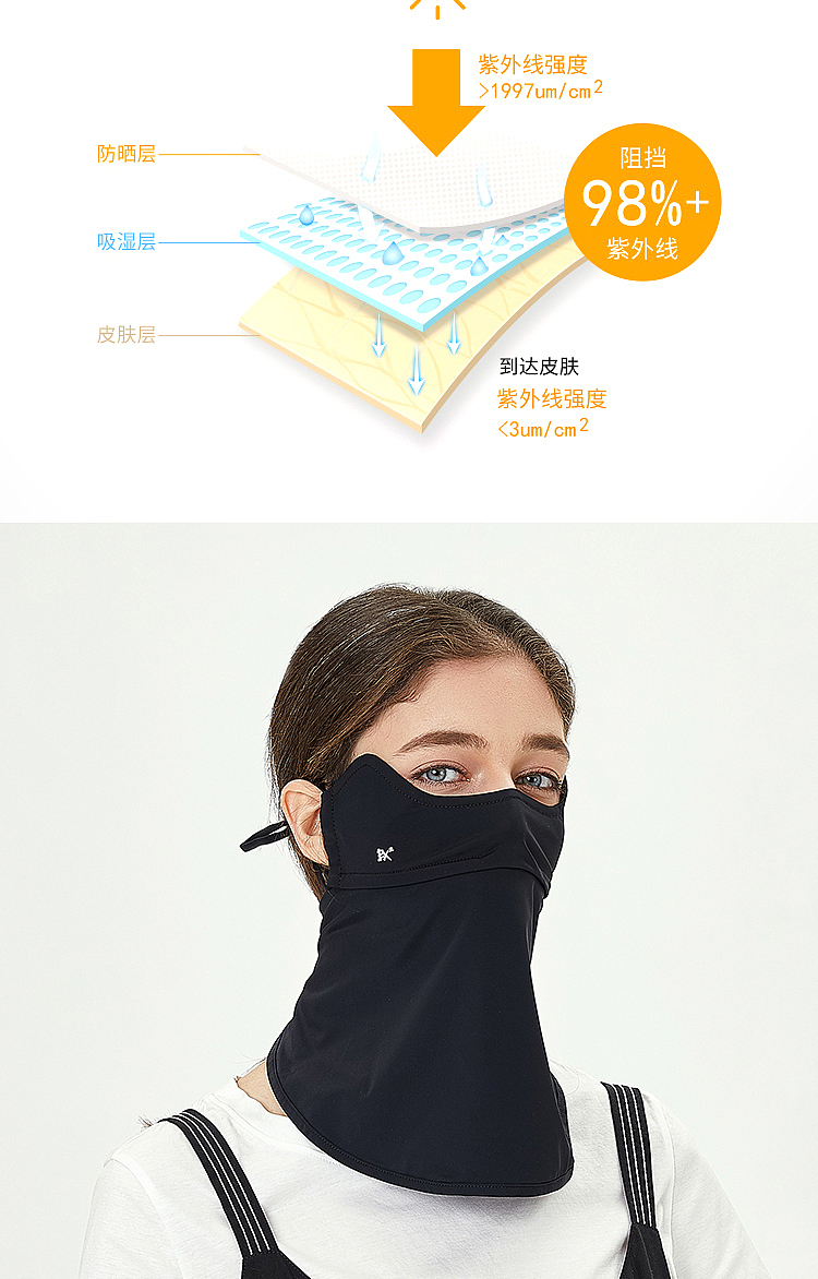 夏日防晒面罩和护臂详情