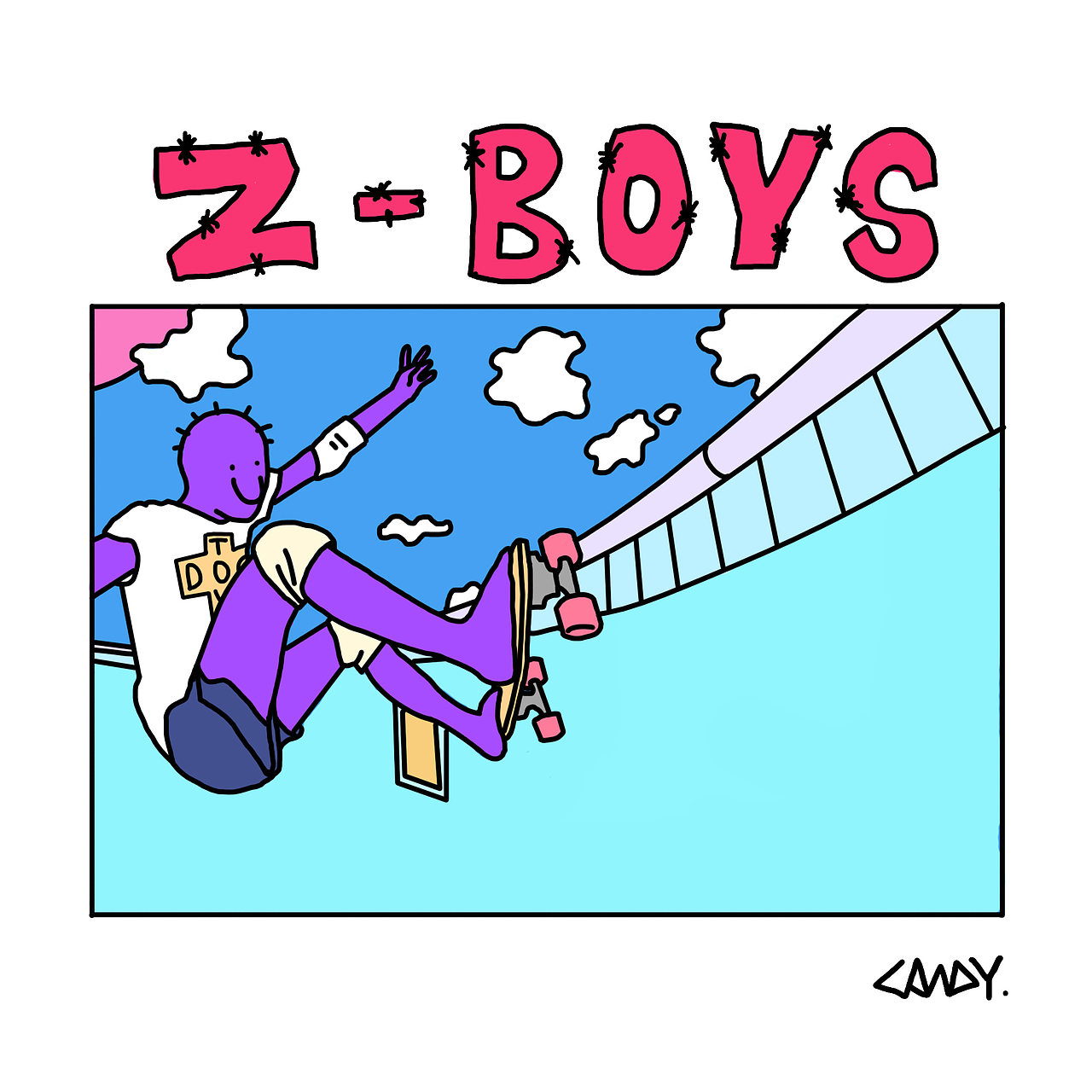 狗镇男孩/DOG TOWN Z BOYS（图ZMTQ4MTczMDA0） - 新锐潮流插画 - 站酷设计师外星思维家原创素材 - 站酷ZCOOL