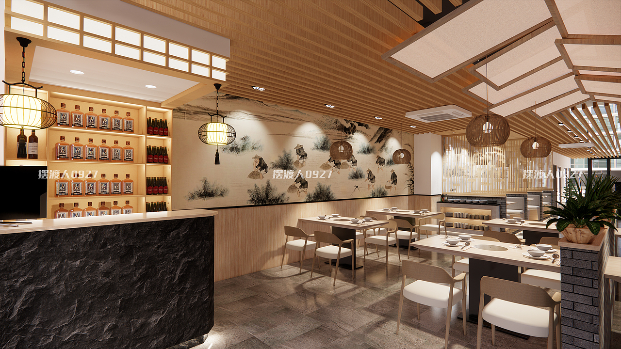 成都“渔港汇”河鲜餐厅设计