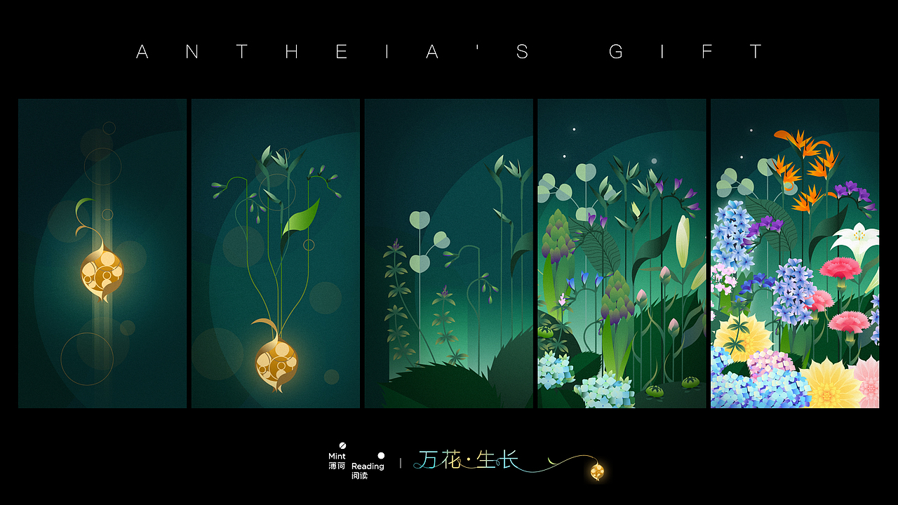 薄荷阅读-万花生长阅读打卡活动（图ZMzIzNTA5ODY4） - 海报 - 站酷设计师失控的镇山河原创素材 - 站酷ZCOOL