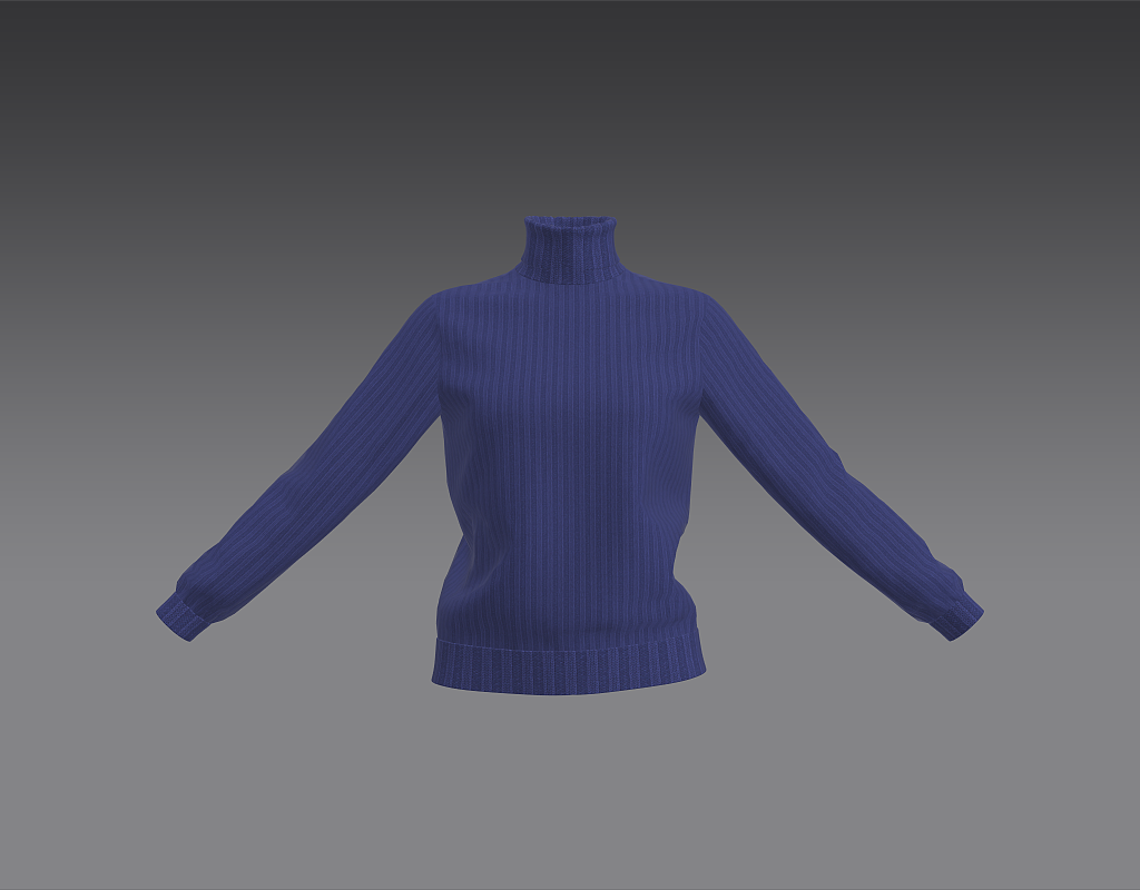 虚拟服装-高领毛衣(by MD)