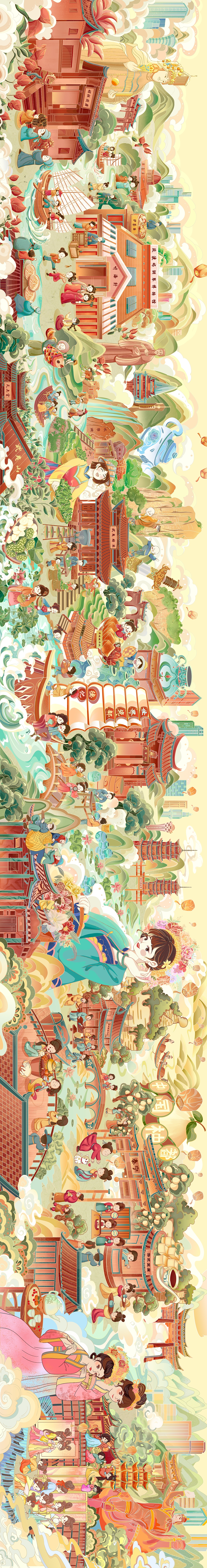 海丝起点•漫游福建|城市文旅插画长卷《闽游图》(图ZMzY1NTA5ODgw) - 商业插画 - 站酷设计师青柠阿C原创素材 - 站酷ZCOOL