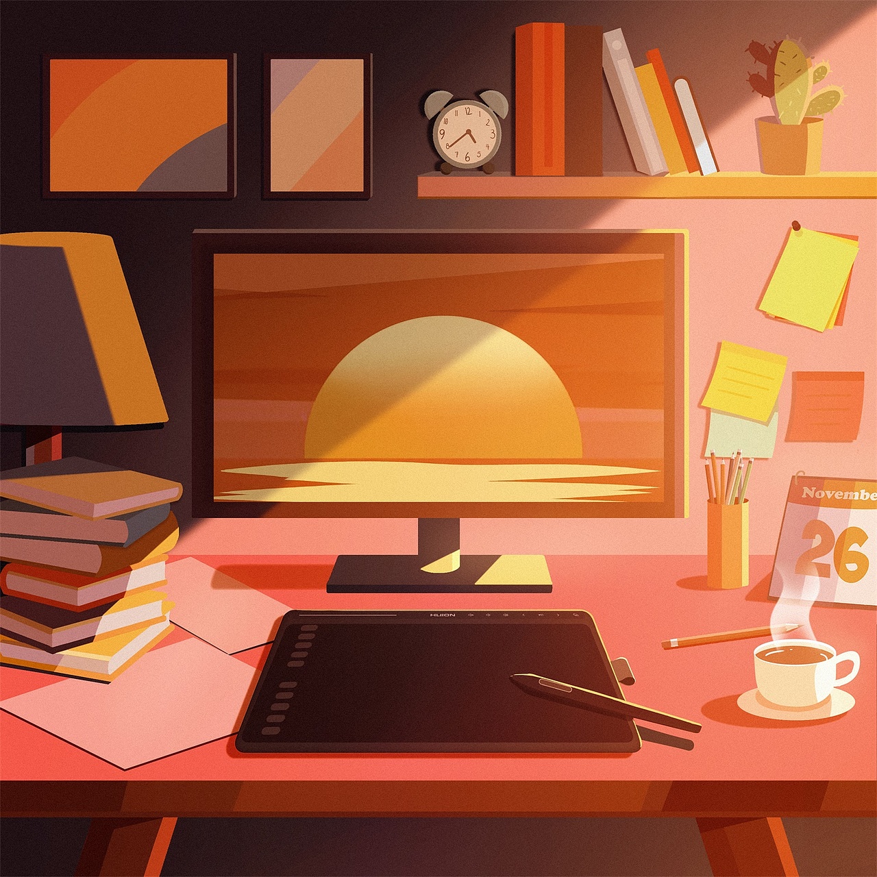 一天的时光（图ZMjA2NTQ0NDE2） - 商业插画 - 站酷设计师归去来7原创素材 - 站酷ZCOOL