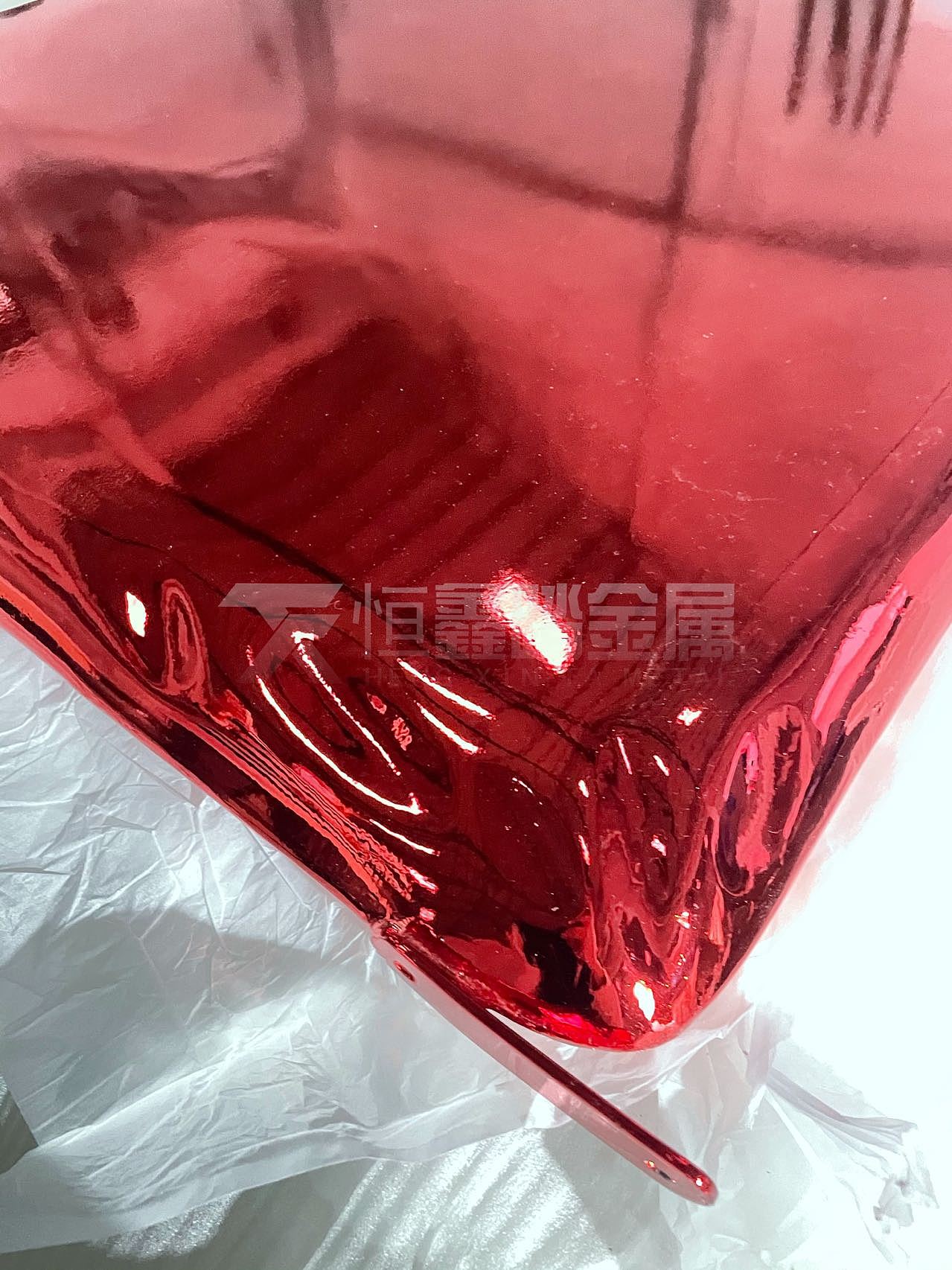 土豪专用中国红、宝石蓝不锈钢镜面屏风隔断墙厂家定制