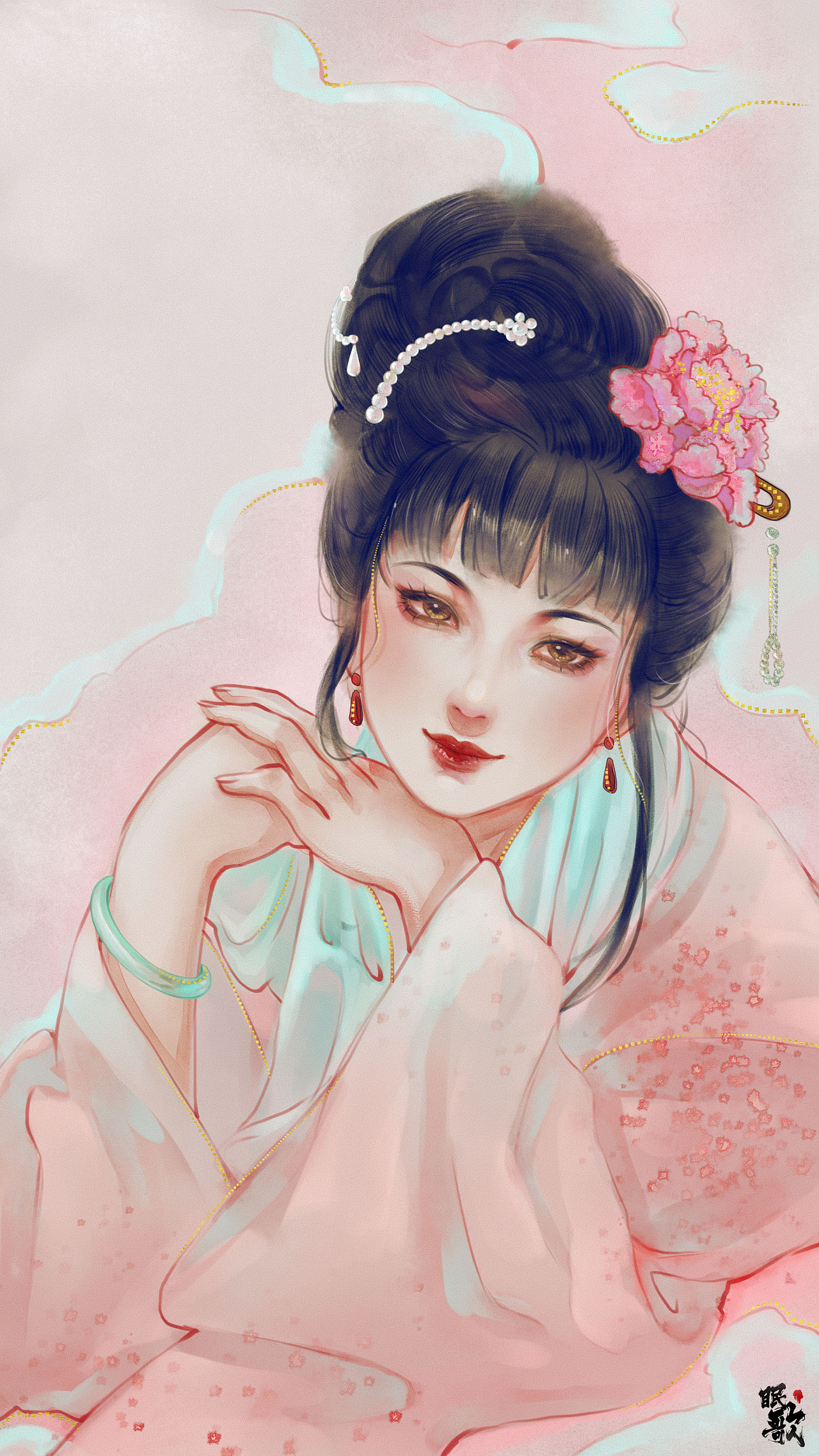 红楼梦-金陵十二钗系列壁纸|插画|创作习作|mmg眠歌 - 原创作品