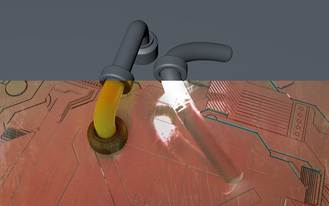 灯管字体建模和OC渲染