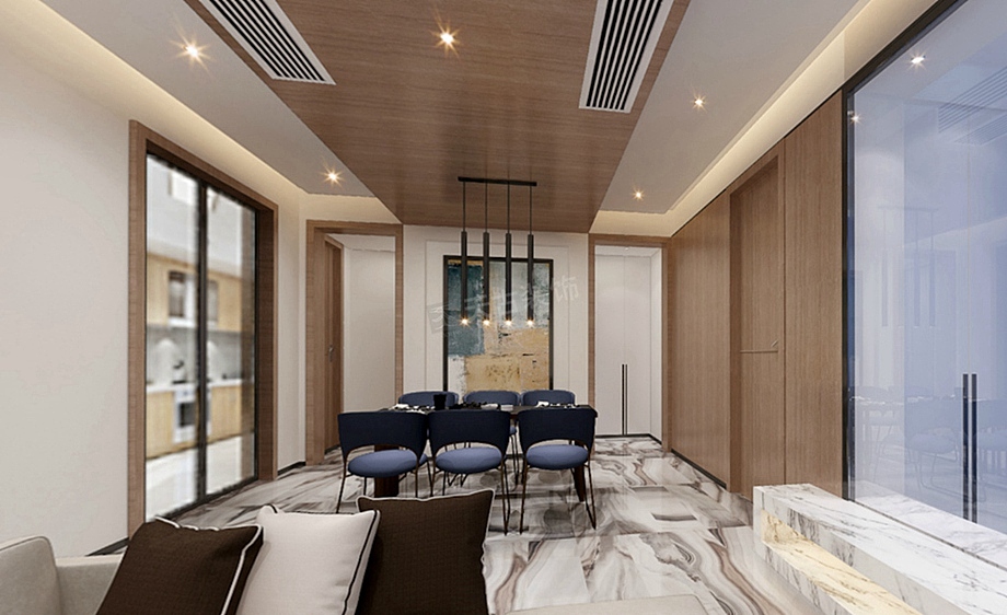 恒大麓山湖别墅户型装修丨现代简约风格设计效果图