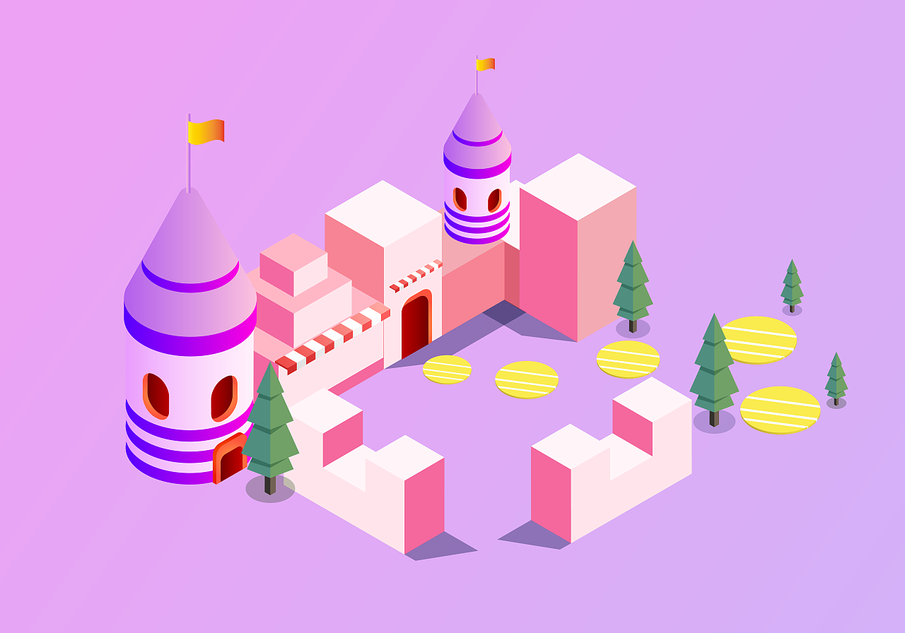 2.5d风格插画设计