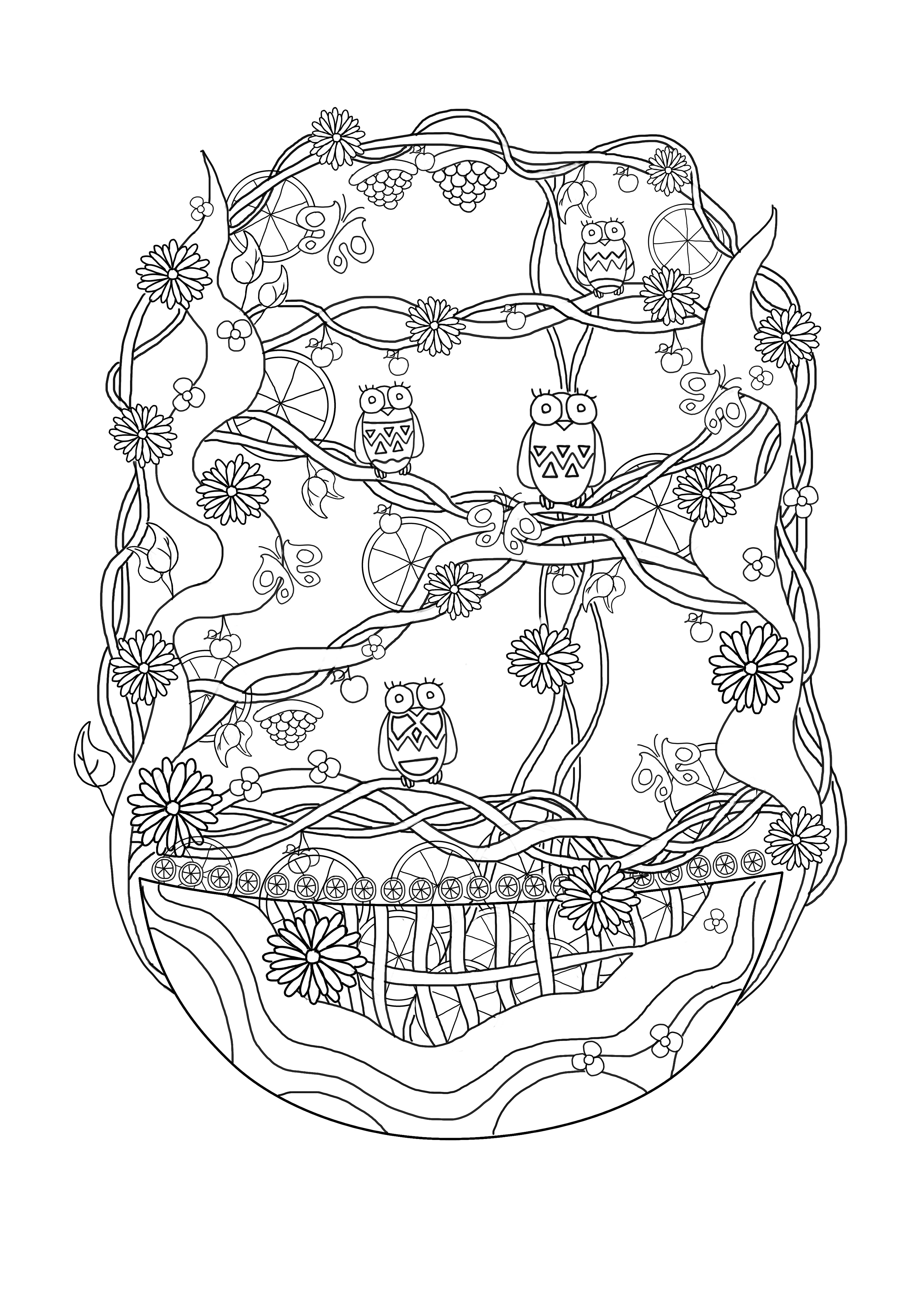 装饰插画填色本设计 线稿合集