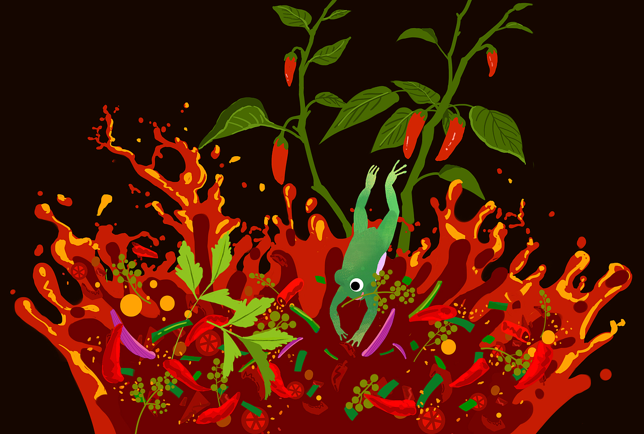 餐饮品牌蛙三插画（图ZMTU1MTQxNzQw） - 商业插画 - 站酷设计师池早吃枣原创素材 - 站酷ZCOOL