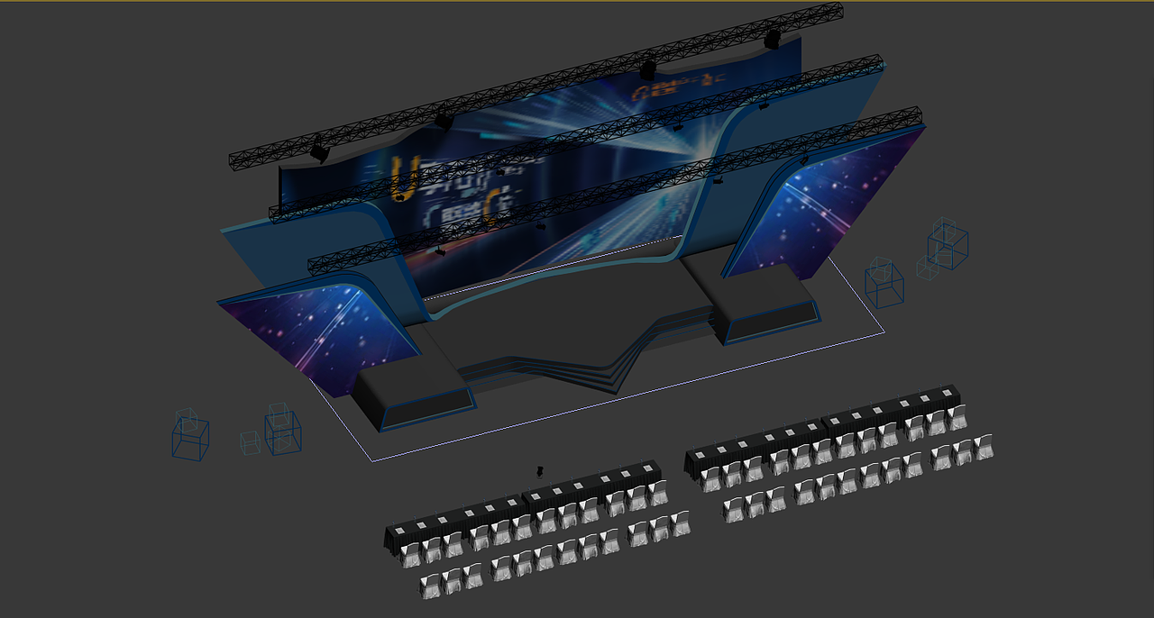 舞台设计绽放精彩建模中！（图ZMjA3ODg0MzYw） - 舞台美术 - 站酷设计师乐非乐原创素材 - 站酷ZCOOL