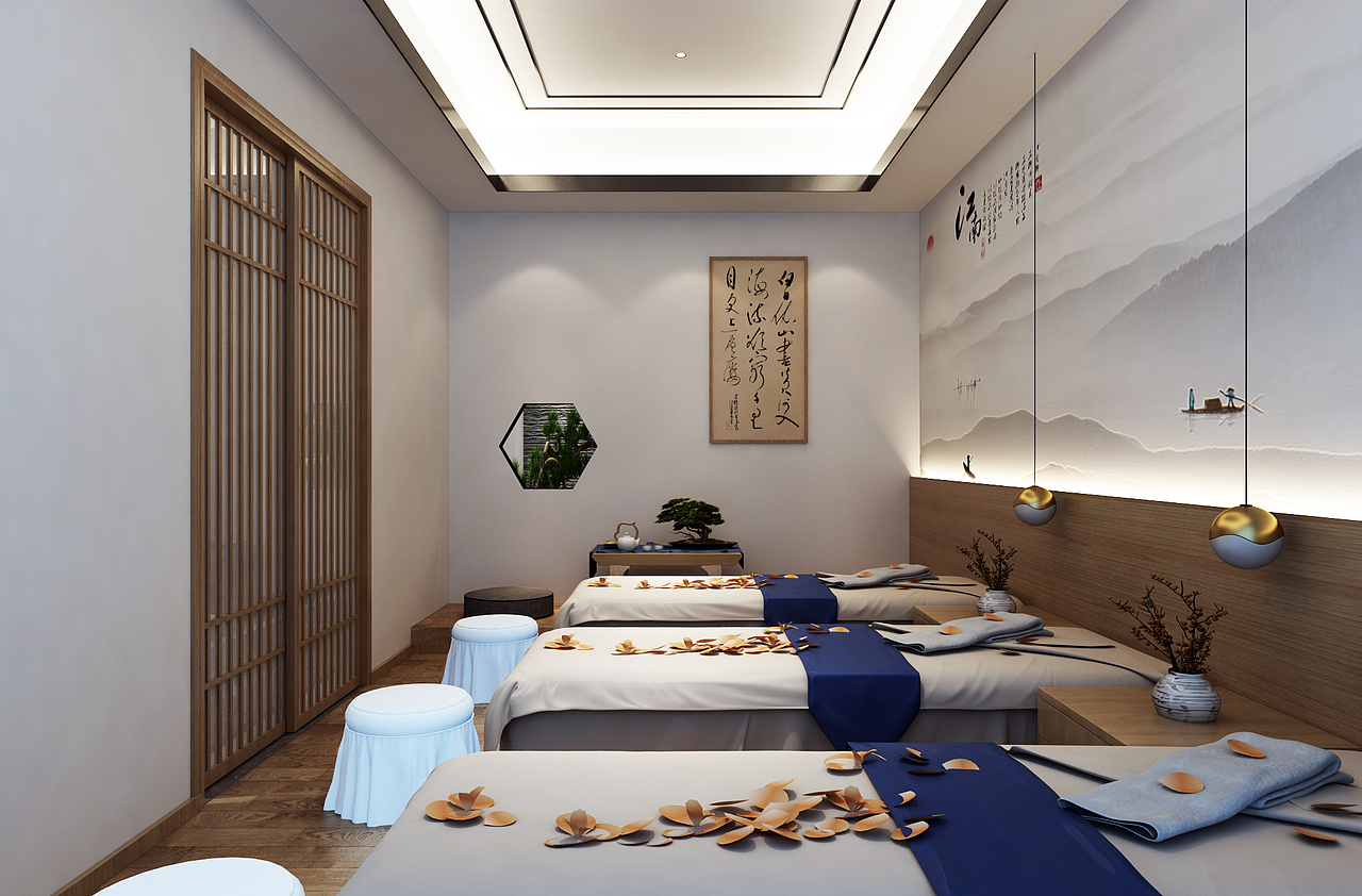 头疗店设计案例（图ZMjc4OTkyOTAw） - 商业空间设计 - 站酷设计师云境设计原创素材 - 站酷ZCOOL