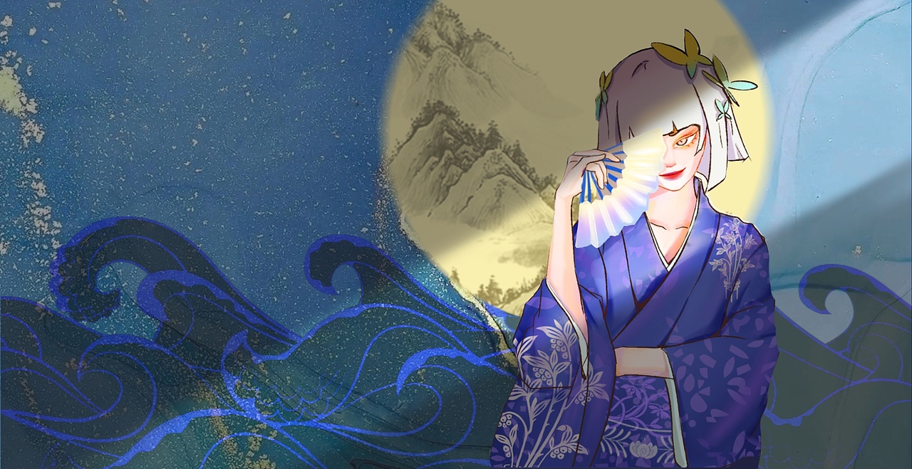 《阿無》——白虎系列插画（图ZMjg5NDA0NjQ0） - 绘本 - 站酷设计师月映万川原创素材 - 站酷ZCOOL