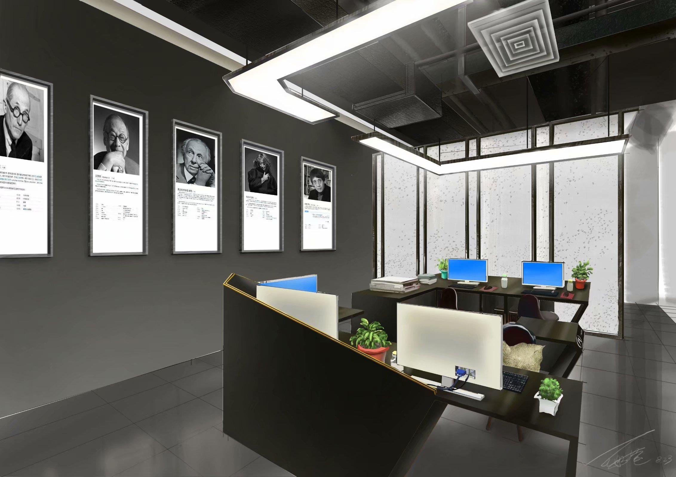 九鼎空间美学新公司效果图绘制|空间|室内设计|ntgo - 原创作品