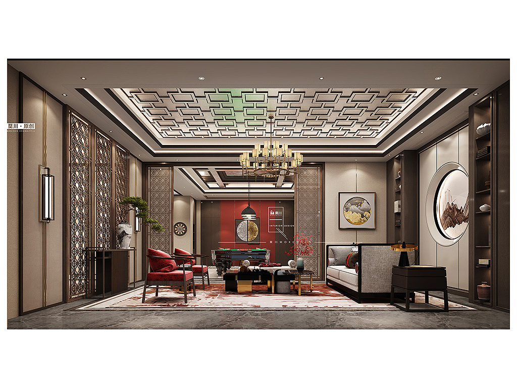 784m²别墅，公馆人家，书香雅地（图ZMjA4MjA0OTEy） - 家装设计 - 站酷设计师莫川建筑空间设计原创素材 - 站酷ZCOOL