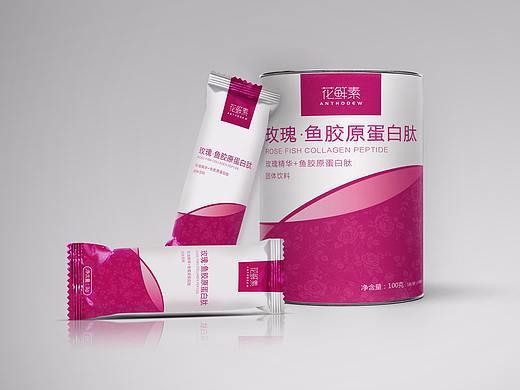 花鲜素 玫瑰鱼胶原蛋白肽-高端包装设计