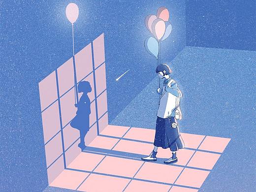 蓝色的夜里