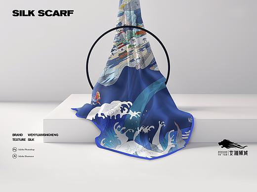 插画丝巾设计
