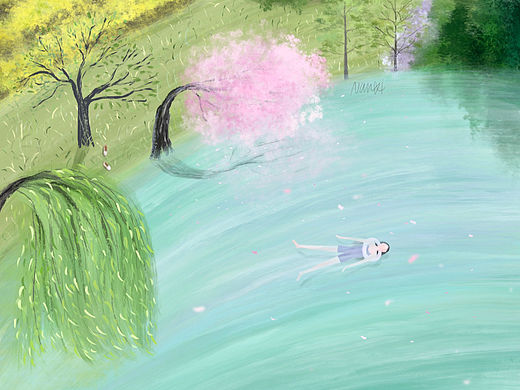 春泳（个人主页-ZNjQzMDU3NTY=） - 艺术插画 - 站酷设计师可爱的南溪原创素材 - 站酷ZCOOL