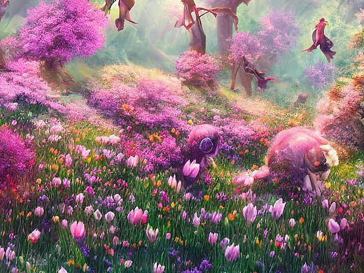 #AI創(chuàng)作實驗室#春天花會開，美妙（個人主頁-ZNjIxNzYyMDA=） - AI作品 - 站酷設(shè)計師改名能成功嗎原創(chuàng)素材 - 站酷ZCOOL