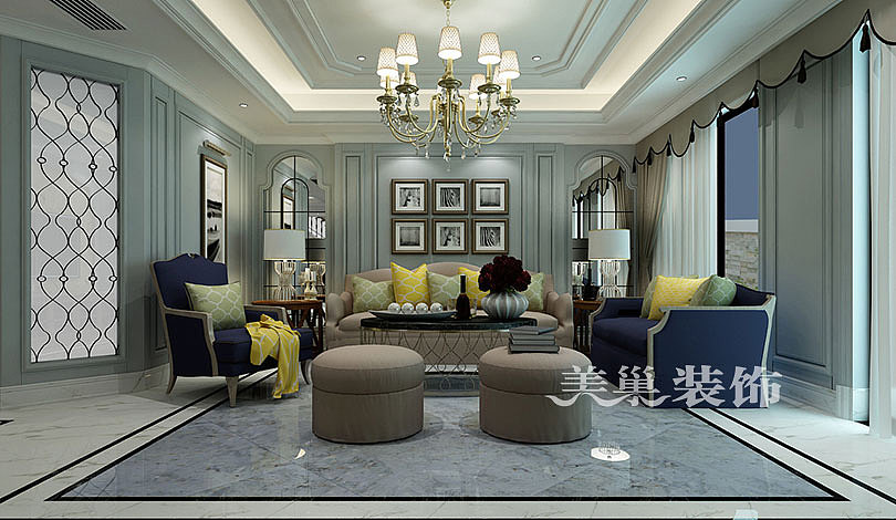 21世纪美墅246平美式乡村风格别墅装修案例欣赏