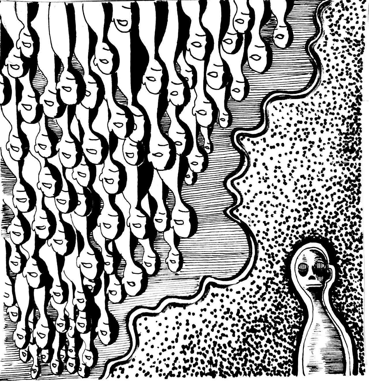 密集构成作业《独醒》原创