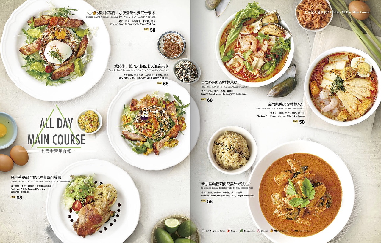 西餐菜单-七天