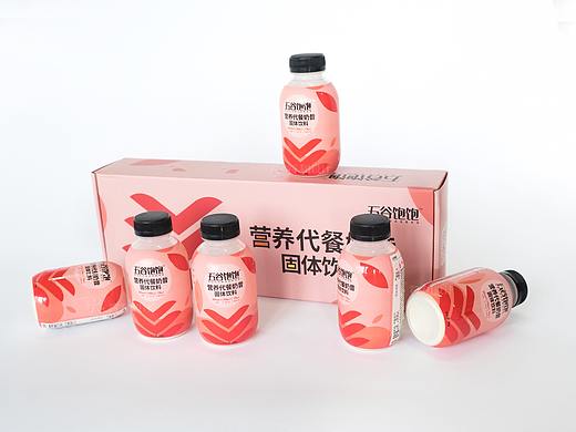 五谷饱饱营养代餐奶昔产品包装设计