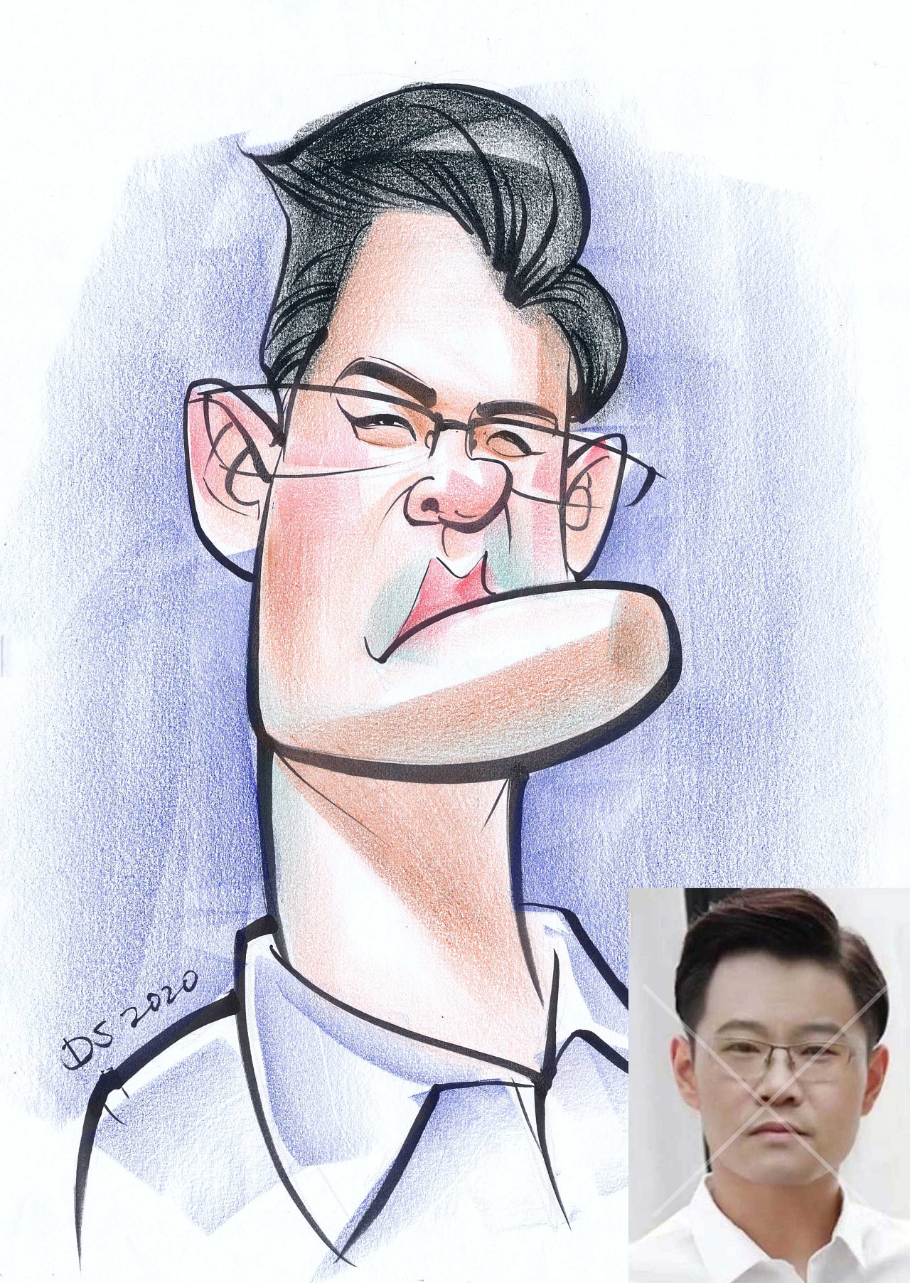 大叔漫画似颜绘肖像漫画作品