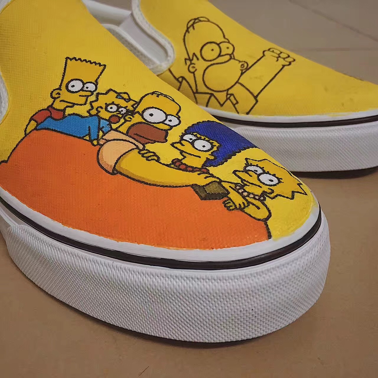 手绘鞋 The Simpsons（图ZMTA0OTkwOTQ0） - 新锐潮流插画 - 站酷设计师EllisKwok原创素材 - 站酷ZCOOL